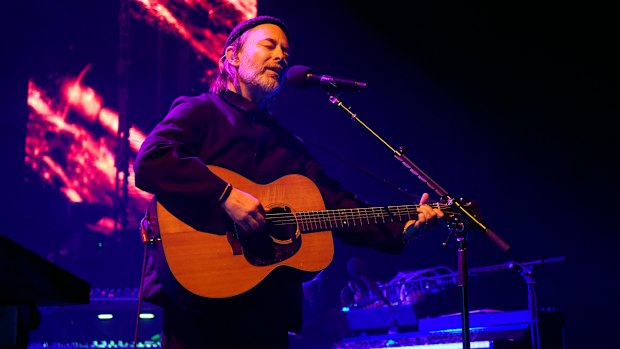Thom Yorke performing at the Sidney Myer Music Bowl last year.