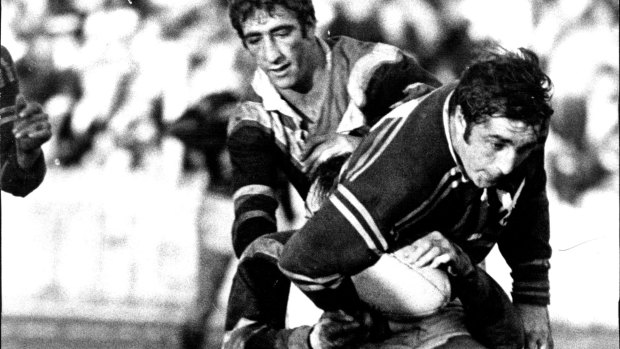 Old boy: Peter Peters in Manly colours way back in 1971.