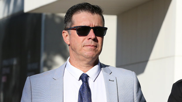 Former Ipswich Mayor Andrew Antoniolli is seen arriving at the Magistrates Court in Ipswich on Thursday.