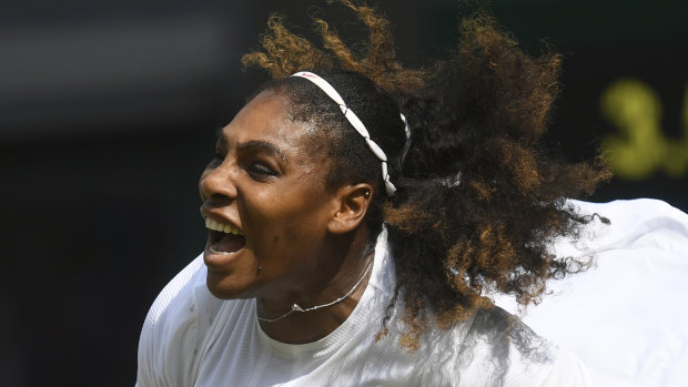 Serena Williams on her way to the final at Wimbledon this year. 