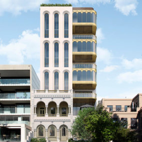 An artist’s impression of the proposed development at landmark East Melbourne mansion, Eblana.