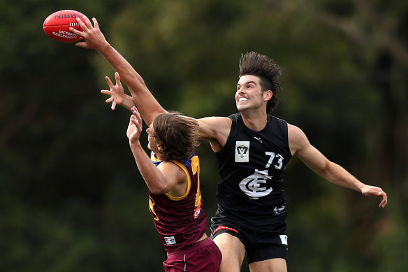 Alex Mirkov, right, in action at Ikon Park in April. 