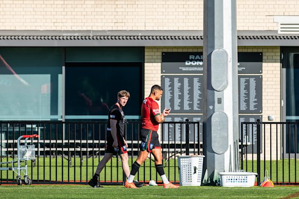 Latrell Mitchell injured his calf in training last month as he attempted to return from a back injury.