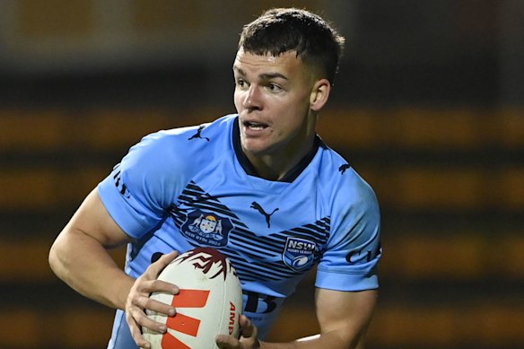 Mitchell Woods playing for NSW under 19s in 2024.