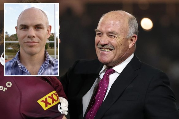 Wally Lewis has been the latest high-profile former athlete to come forward with health impacts from concussions. Former Wallaby David Croft (inset) has called for greater education at the grassroots level.