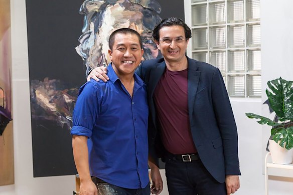  TV host Anh Do with surgeon Munjed Al Muderis on season three of Anh’s Brush with Fame.