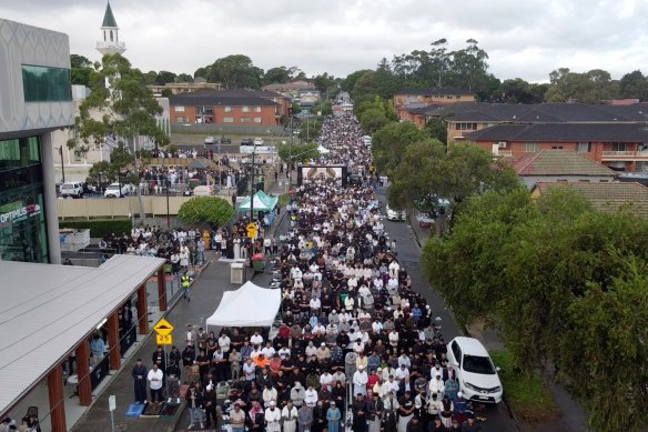 Thousands of Muslims gathered at Lakemba Mosque on Monday morning to mark Eid.