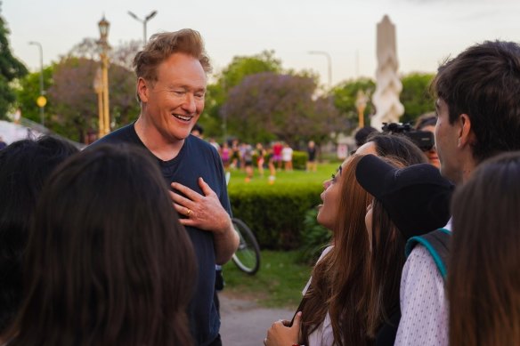 In Conan O’Brien Must Go, the US talkshow host drops in on foreign fans, but it’s really just an excuse to get dressed up as a viking or tango in Argentina.
