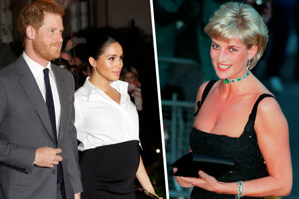 Prince Harry said the media's treatment of his wife Meghan reminds him of his mother Princess Diana.