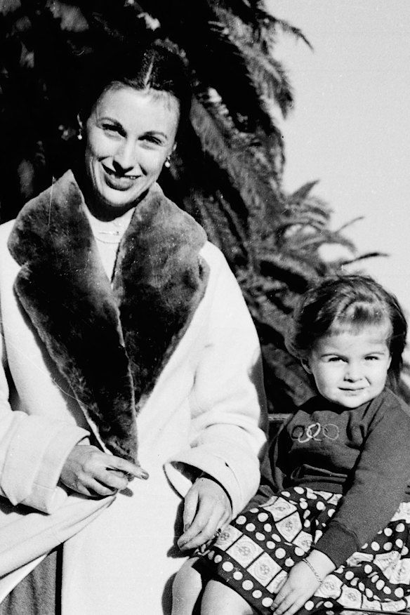 Primrose with her mother in the early 1950s.