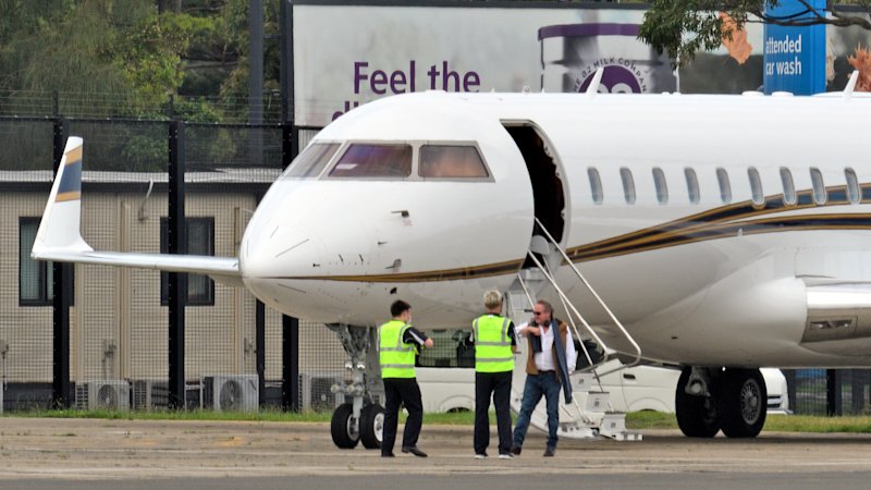 Twiggy Forrest takes his updated private jet for a blast to Africa