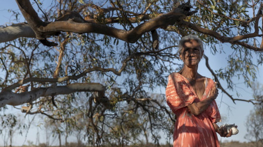 Kamilaroi elder Polly Cutmore at what is belived to be the site of the Waterloo Creek massacre, Moree.