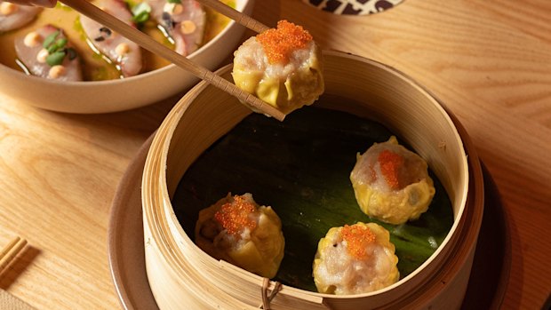The pork and prawn siu mai at Sabrosa Dim Sum House.