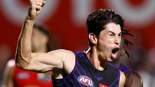 Fremantle’s Bailey Banfield.