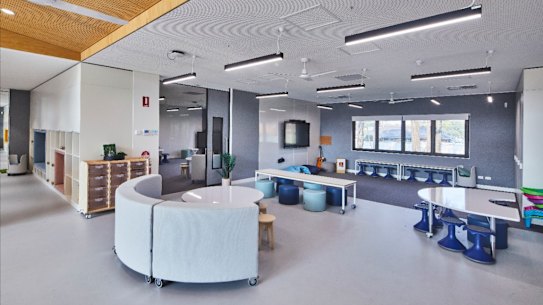 An open-plan learning space.