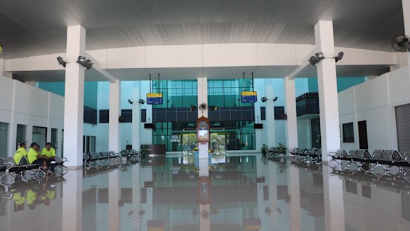 The empty terminal at Kay Rala Xanana Gusmão, International Airport on Timor-Leste’s south coast. 