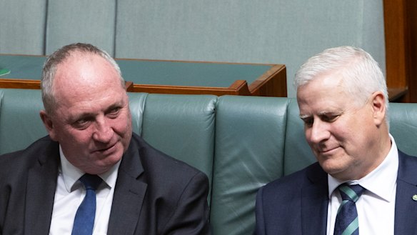 Former Nationals leaders Barnaby Joyce and Michael McCormack.