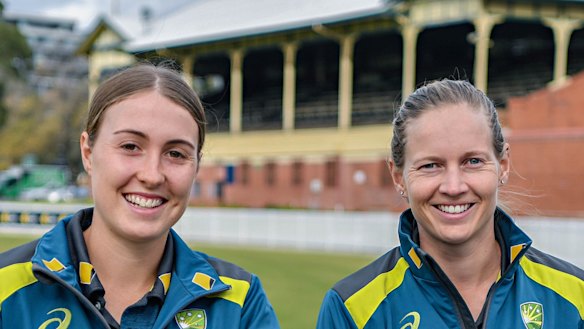 Tayla Vlaeminck, left, and Meg Lanning.