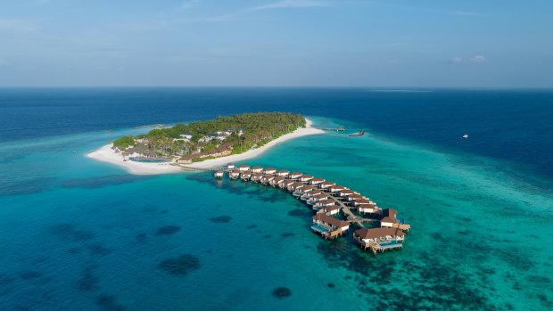 Avani+ Fares sits on a naturally occurring island 40 minutes by seaplane from Male. 