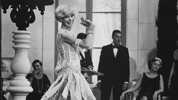 Carol Channing entertains guests at her Long Island estate in 1968.