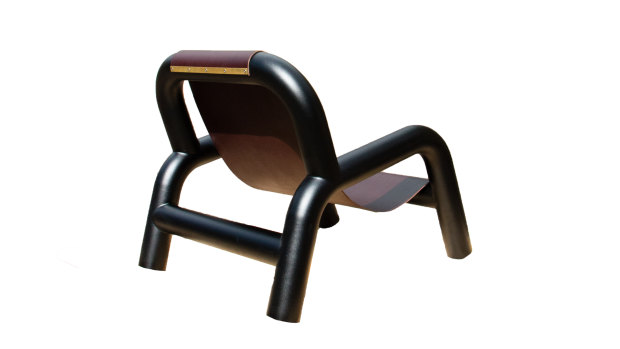Designer C.J. Anderson's “Soigné” chair resembles extruded licorice.
