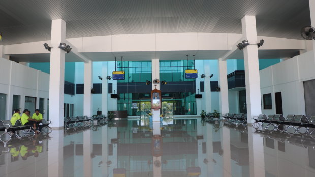 The empty terminal at Kay Rala Xanana Gusmão, International Airport on Timor-Leste’s south coast. 