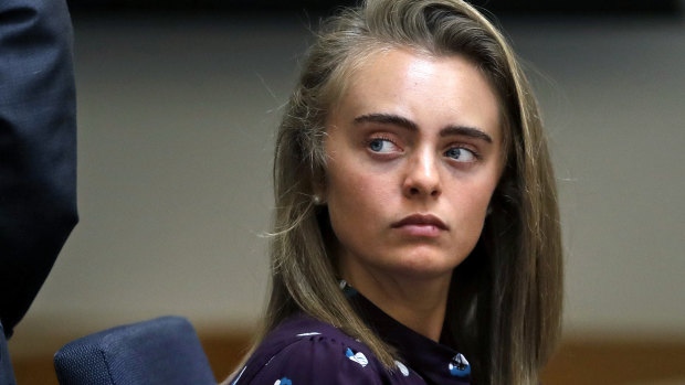 Michelle Carter listens to testimony at Taunton District Court in June 2017.