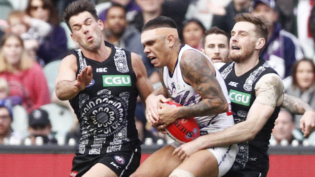 Hold steady: A late goal by forward Michael Walters was a match-winner for Fremantle.