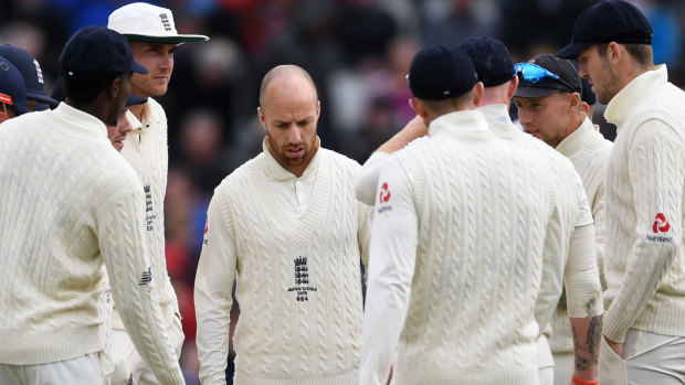 Hard to live down: Jack Leach and England learn Steve Smith's dismissal was off a no ball.
