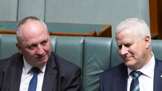 Former Nationals leaders Barnaby Joyce and Michael McCormack.