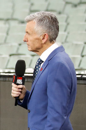 Bruce McAvaney will be calling from Seven's studio in Adelaide.