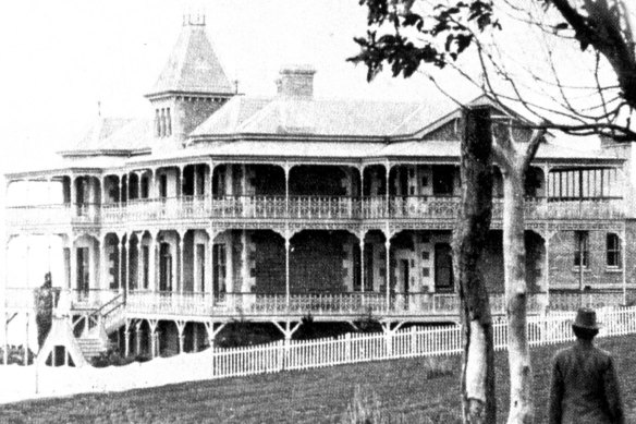 A historic photograph of the Grand Pacific Hotel in Lorne which Joshua Rudd bought for $5.5 million.