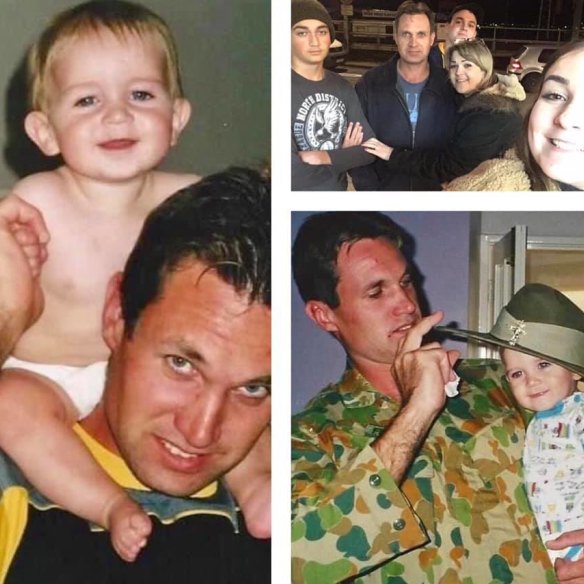 Cohen Fink as a baby with his father Chris and family.