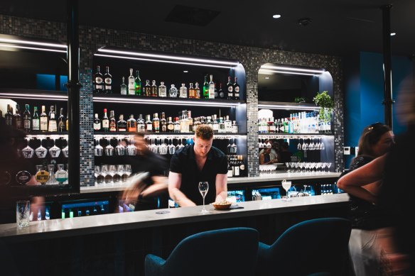 The bar at Dux in Albury.