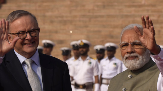 Narendra Modi said he had raised the vandalism of Hindu temples in Australia with Anthony Albanese.