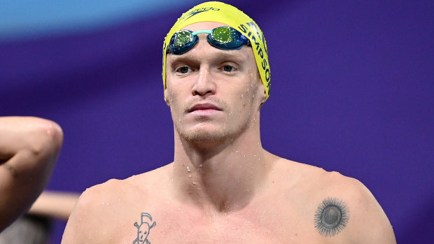 Reality is about to set in for Cody Simpson, swimming’s feel-good tale