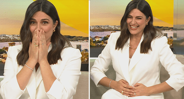 Today show host Sarah Abo announces pregnancy live on TV