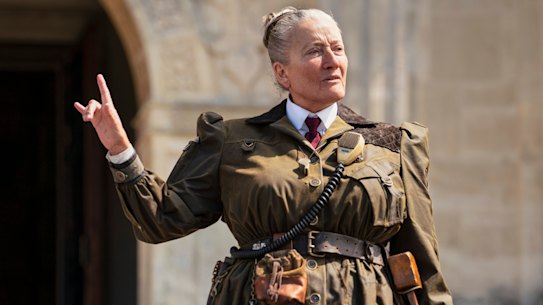 Emma Thompson as Agatha Trunchbull in Roald Dahl’s Matilda the Musical.