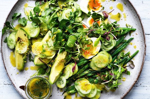 It's easy to eat your greens in this soft-boiled egg salad.