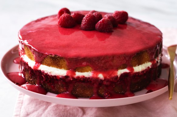 Helen Goh's raspberry bitters sponge cake.