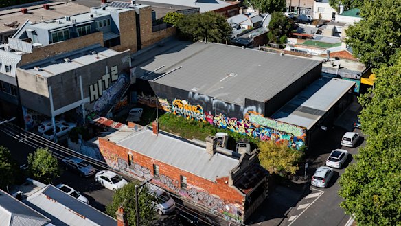 The property at 430-434 George Street, Fitzroy, includes the showroom and the double-storey warehouse at the rear.