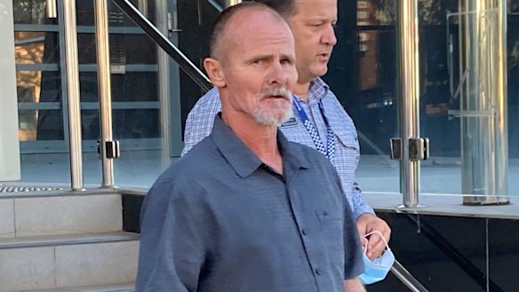 Andrew Beveridge, a friend of gunman Ricky Maddison, leaves Toowoomba Courthouse on Monday, after giving evidence.