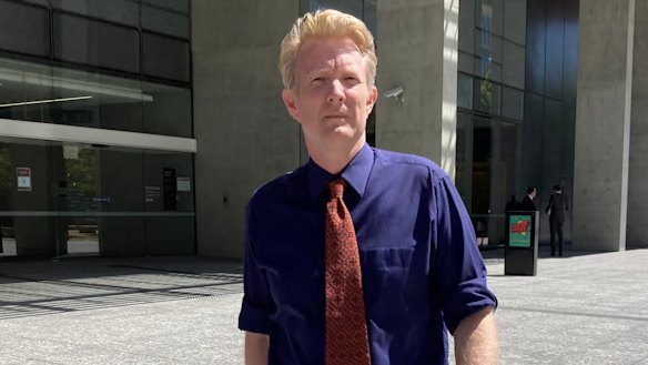Activist Ben Pennings leaves Brisbane Supreme Court on Wednesday.