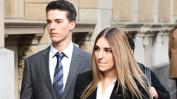 Erin Baylis-Clarke arrives at the Supreme Court on Monday.