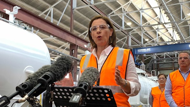 Queensland LNP leader Deb Frecklington in Townsville on Friday.