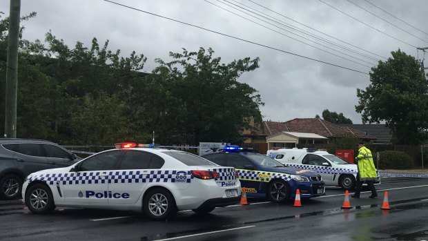 The scene in Oakleigh East, where a man was fatally shot.