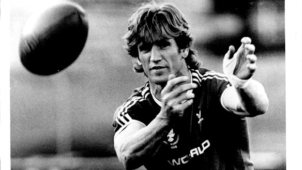 Des Hasler in 1987, during his playing days at Manly.