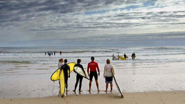 Crescent Head:"You see wave after wave, peeling away, lacquered by the low sun. And suspended over the hills beyond, downy drifts of mist."