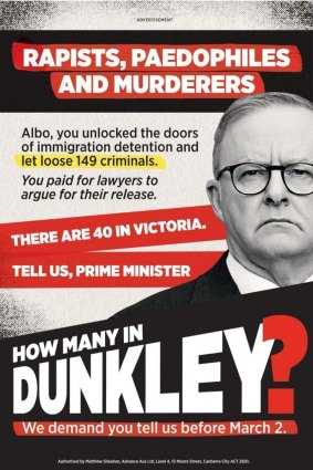 The Advance Australia advertisement that appeared in the Herald Sun on Thursday.