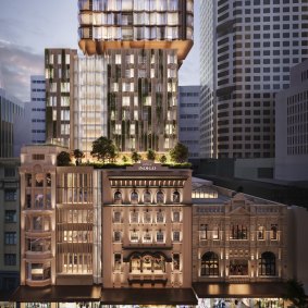 Renders of the IHG and City Tattersalls Club’s new Hotel Indigo Sydney Centre planned to open in 2025 in Sydney’s CBD